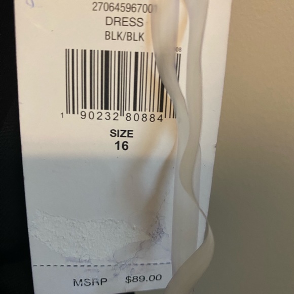 AMERICAN LIVING Women's Knee
Length Faux Wrap Ruffled Dress Black Size 16 - Picture 5 of 5